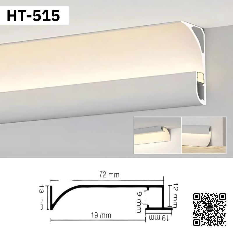 Thanh Nhôm Phào Chỉ Hắt Trần Lắp Nổi 2m | HT-515